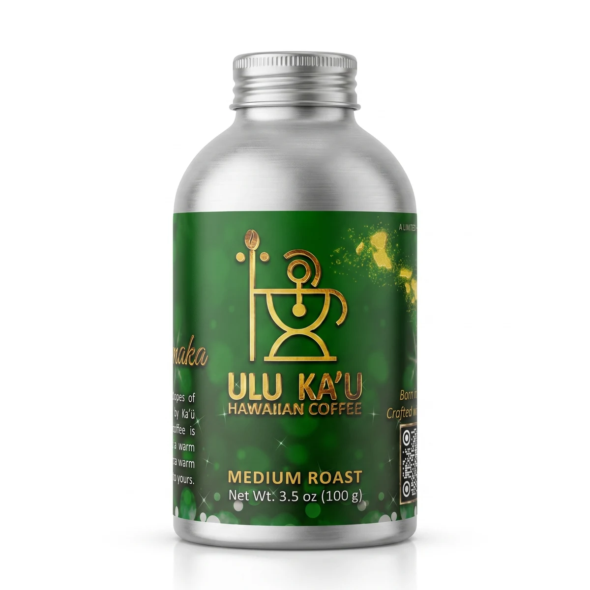 w_ulu-kau-mele-kalikimaka-bottle ULU Kaʻū Coffee — Mele Kalikimaka Gift Bottle (3.5 oz) - Image 1